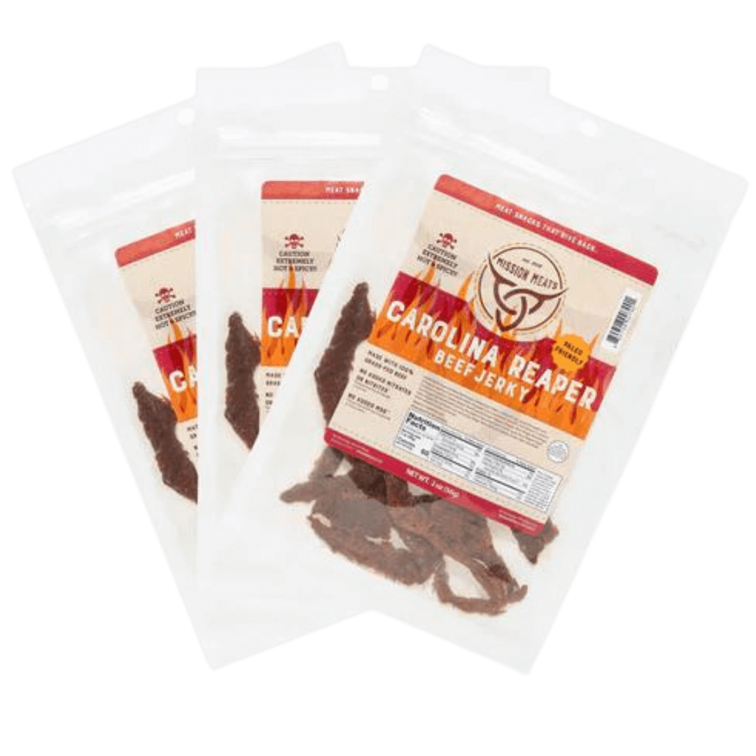 "Hottest Pepper in the World" Carolina Reaper Grass-Fed Beef Jerky