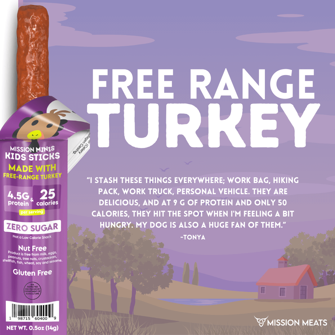 Kids Turkey Sticks (100% Free Range Turkey, Sugar & Allergen Free)