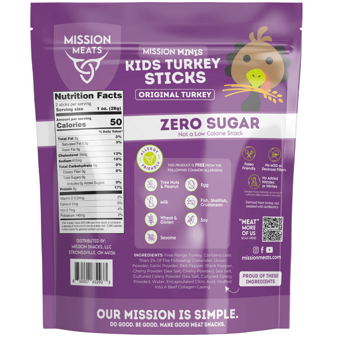 Kids Turkey Sticks (100% Free Range Turkey, Sugar & Allergen Free)