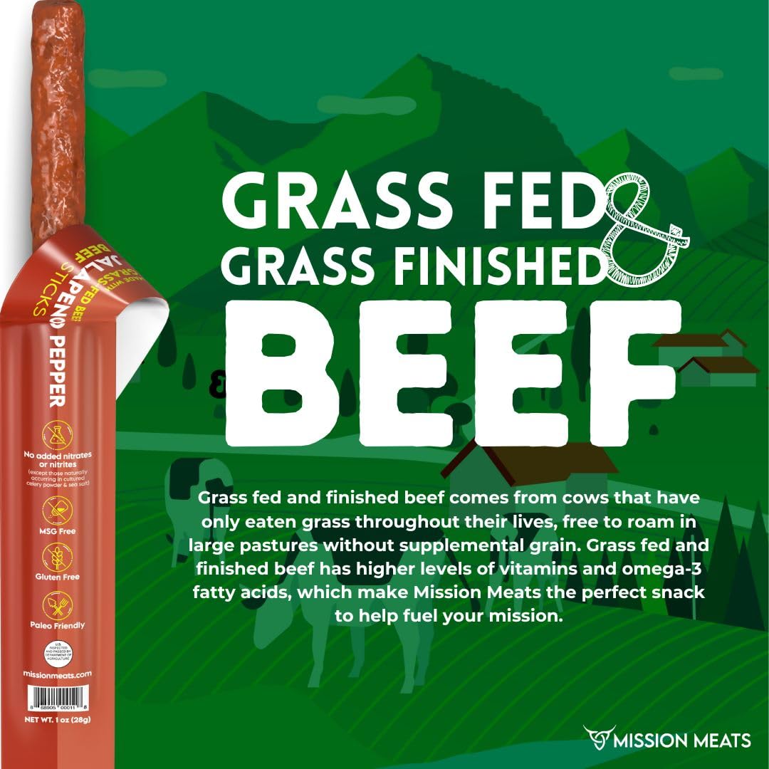 Grass Fed Beef Sticks, Jalapeno
