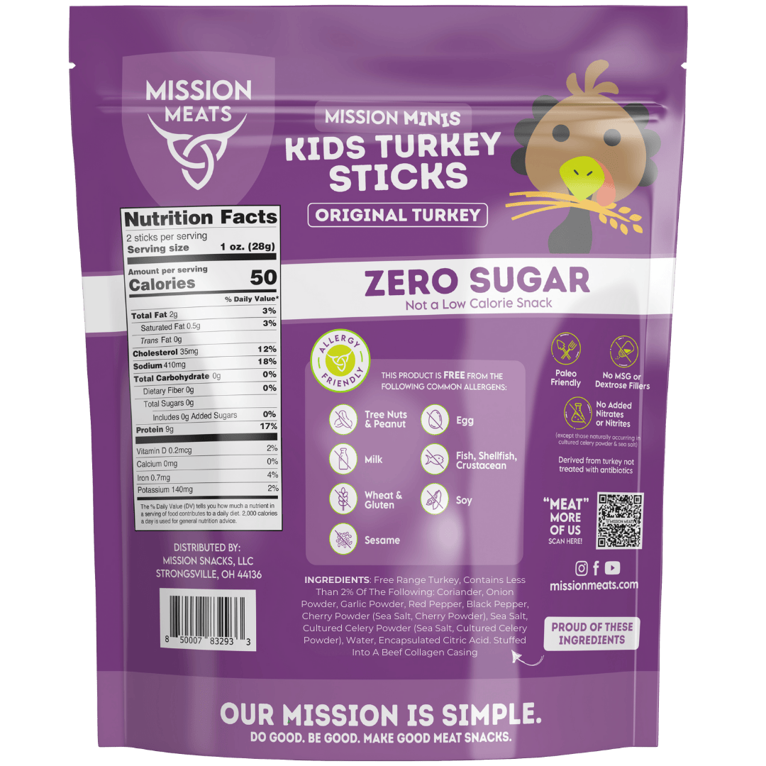 Kids Turkey Sticks (100% Free Range Turkey, Sugar & Allergen Free)