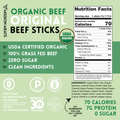 Grass Fed Beef Sticks (100% Grass Fed & Pasture Raised Beef, Clean Ingredients, Sugar Free)