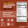 Grass Fed Beef Sticks, Jalapeno