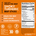 Grass Fed Beef Sticks (100% Grass Fed & Pasture Raised Beef, Clean Ingredients, Sugar Free)