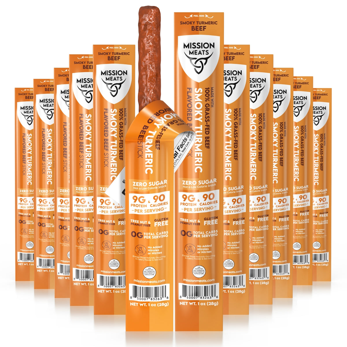 Grass Fed Beef Sticks (100% Grass Fed & Pasture Raised Beef, Clean Ingredients, Sugar Free)