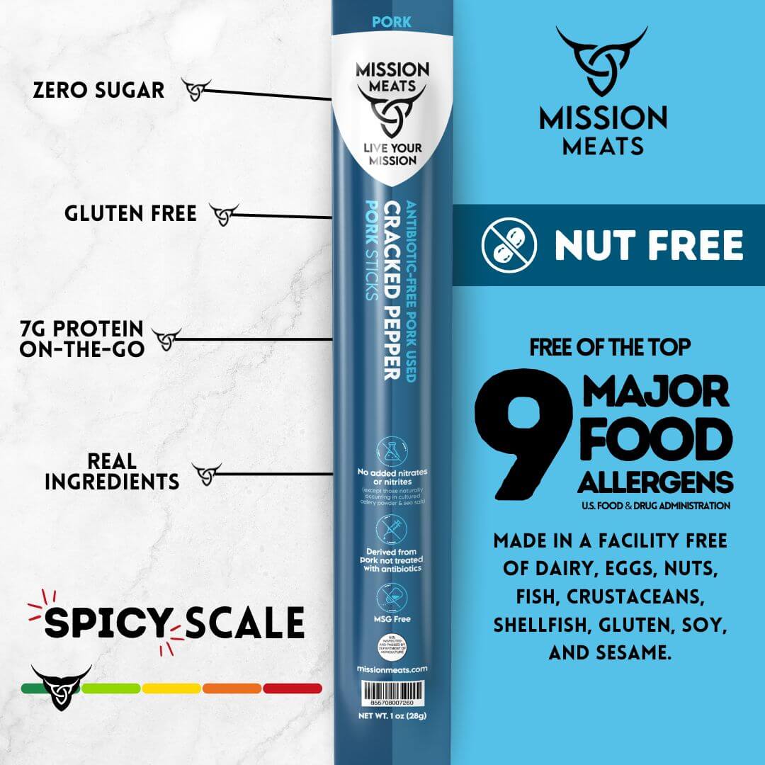 Cracked Pepper Pork Meat Sticks