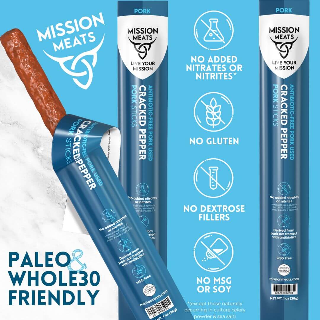 Cracked Pepper Pork Meat Sticks