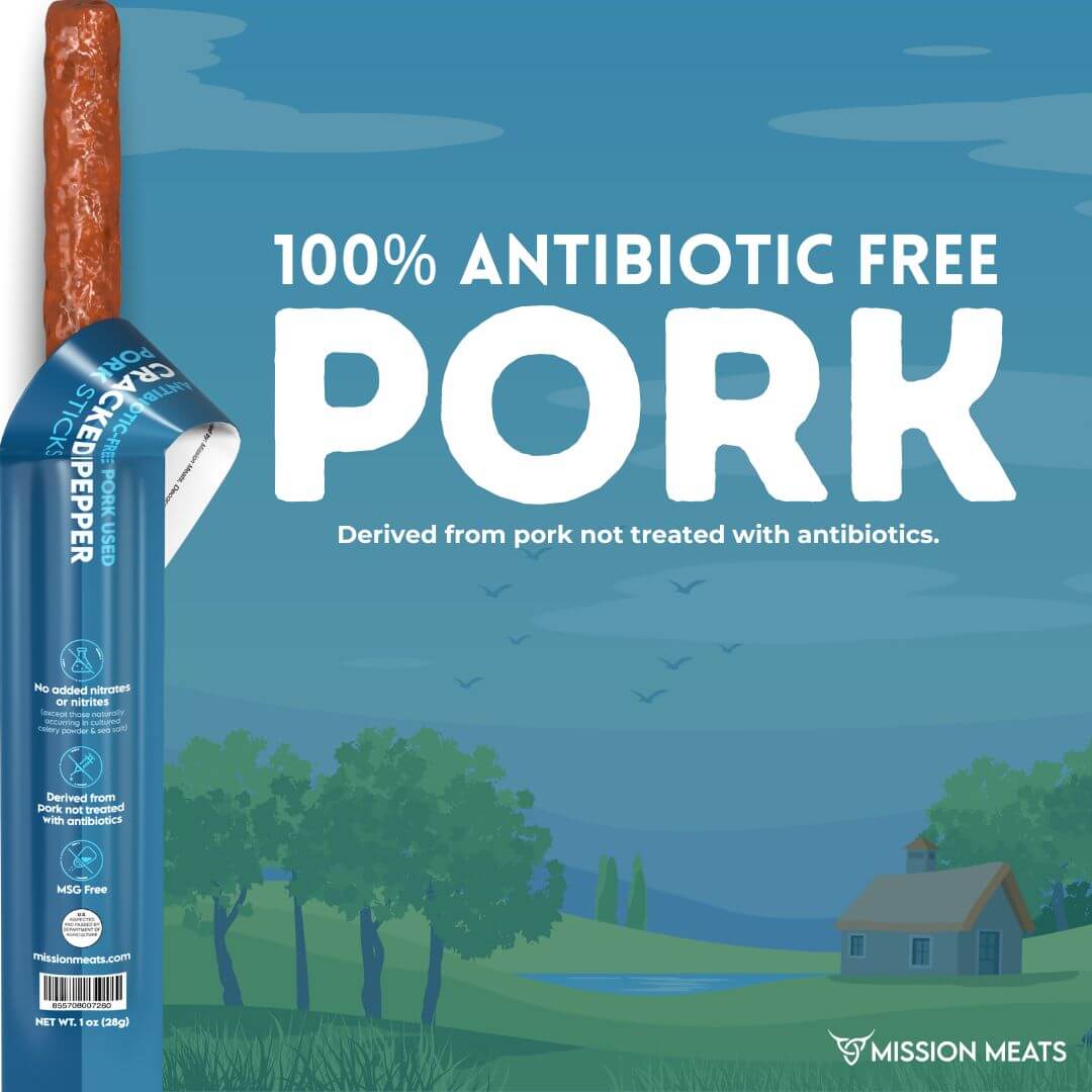 Cracked Pepper Pork Meat Sticks