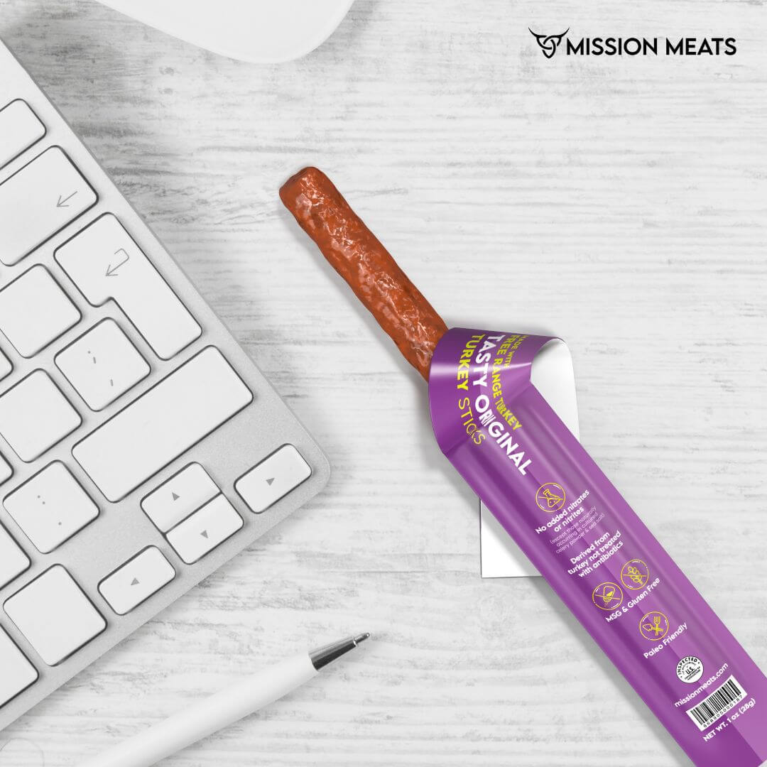 Wholesale - Free Range Turkey Sticks, Zero Sugar (Full Case, 144 Sticks)