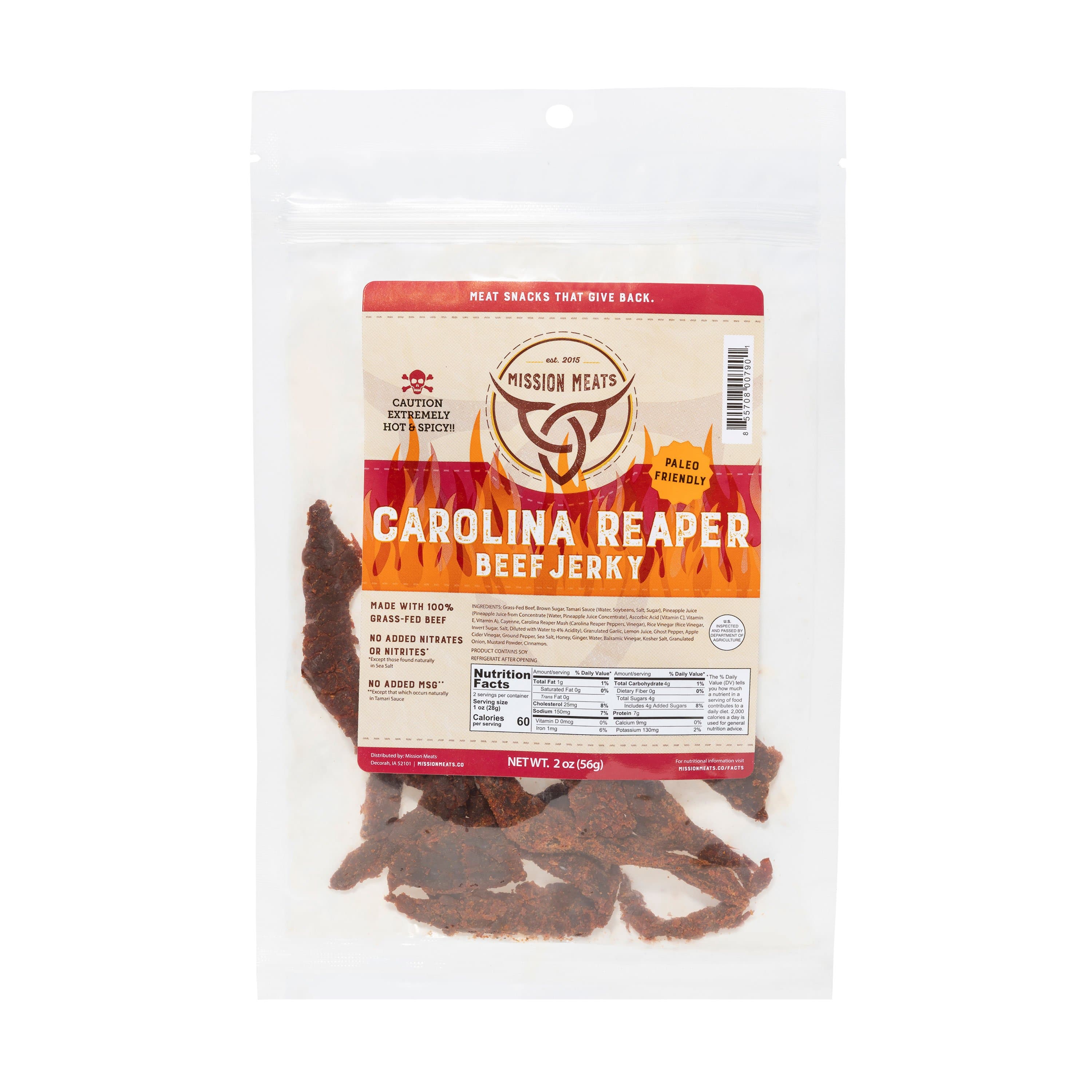Mission Meats Grass Fed Beef Jerky 